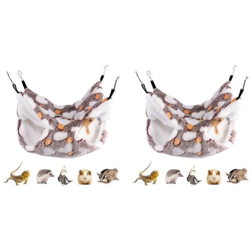 Qpets® Winter Hammock Bed for Small Animals Hibernation Plush Hanging Squirrel House Pets Sleeping Bag for Guinea Pig Ferrets Hamsters Hedgehogs Chinchillas L Multicolor 2PCS Qpets® Winter Hammock Bed for Small Animals Hibernation Plush Hanging Squirrel House Pets Sleeping Bag for Guinea Pig Ferrets Hamsters Hedgehogs Chinchillas L Multicolor 2PCS